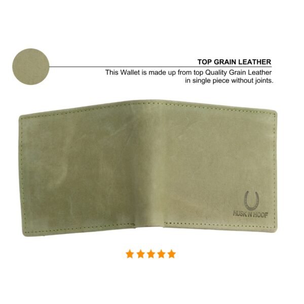 Gents Leather Wallet Green hunter leather