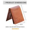 Genuine Leather Wallet Mens Brown dimensions