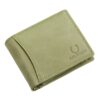 Green Leather Wallet Mens RFID Protected