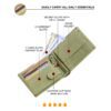 Green Leather Wallet Mens inside view