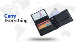 carry with mens black leather wallet