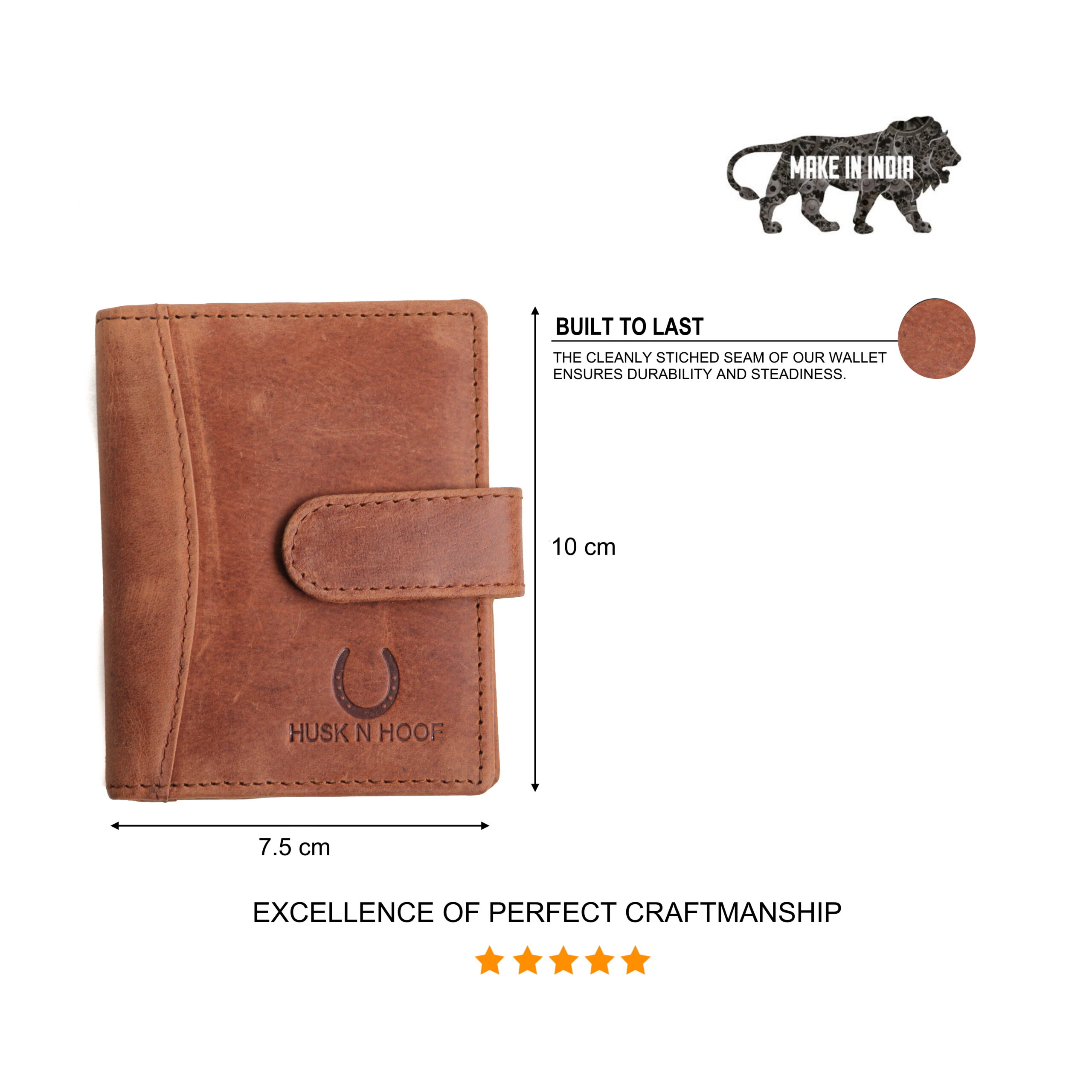 Hiller Leather Business and Credit Card Holder/Money Purse/Pocket Wallet  for Men and Women. (Elmotique Champagne) - HL4-004