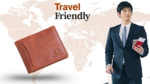 genuine leather wallet mens is travel friendly