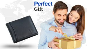 mens black leather wallet is perfect gift