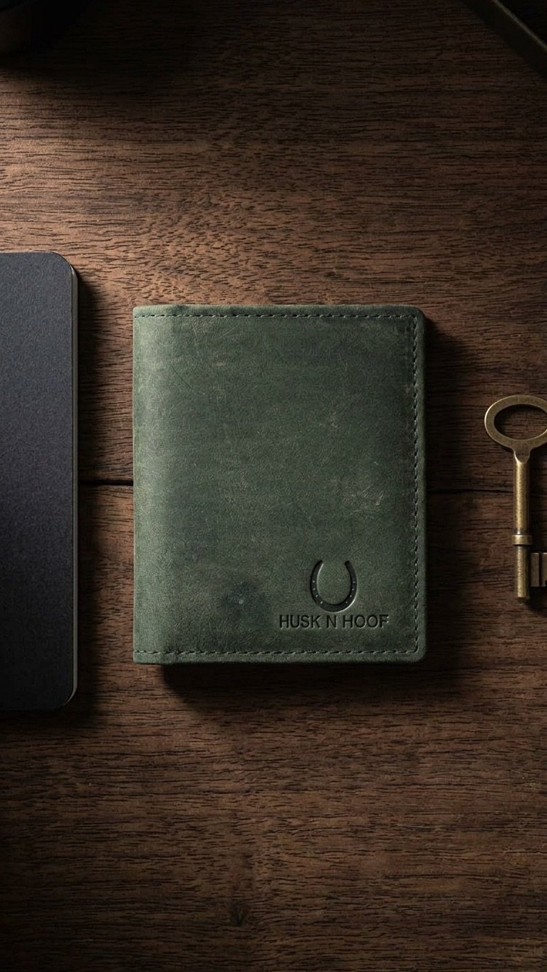 Husk N Hoof offers a range of stylish card holders for men online. Quality leather, RFID protection, and sleek design.