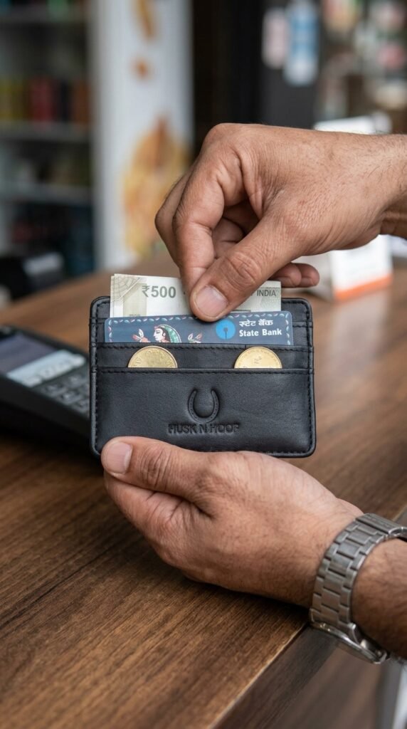 Buy leather card holder wallet with a sleek design and durable build. Ideal for everyday use with a secure and premium finish.