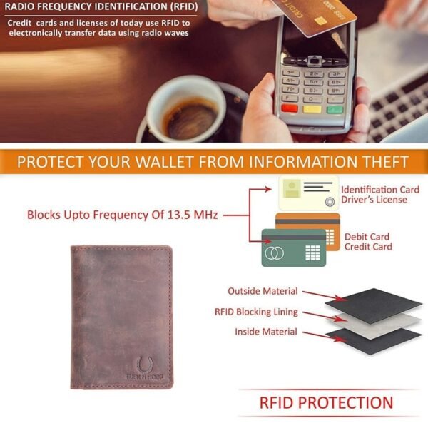 Atm card holder leather wallet RFID