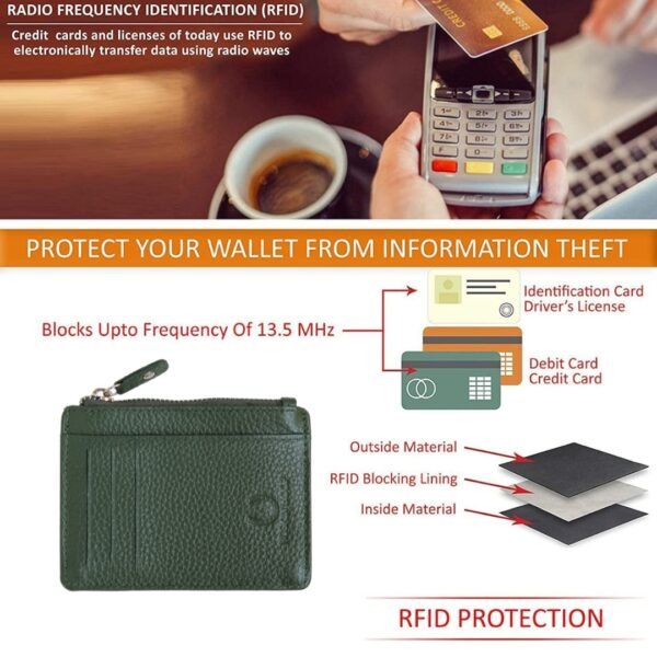 RFID leather card holder wallet