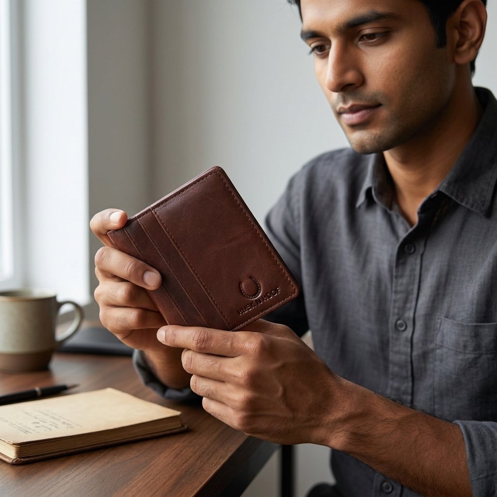 atm card holder leather for men