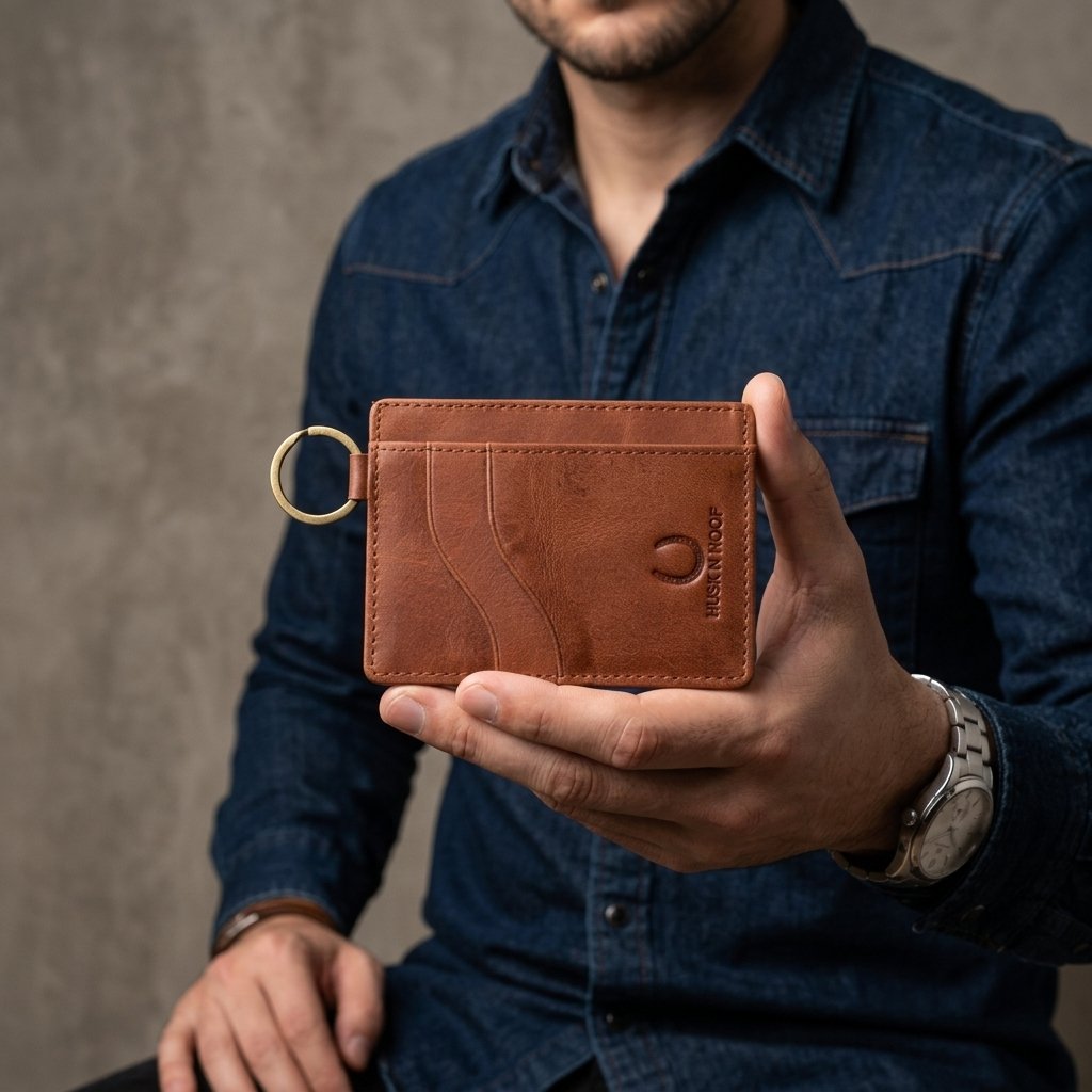 card holder genuine leather for men