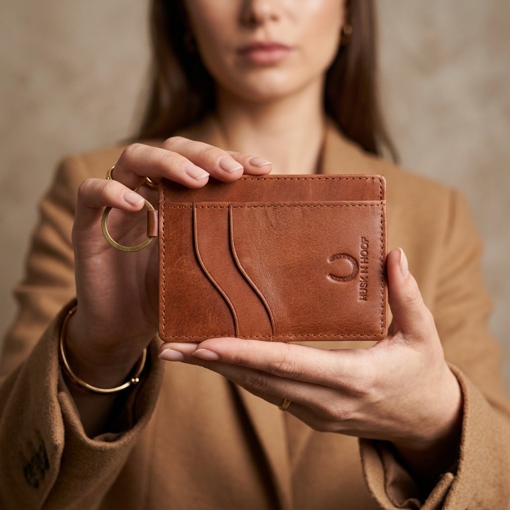card holder genuine leather for women